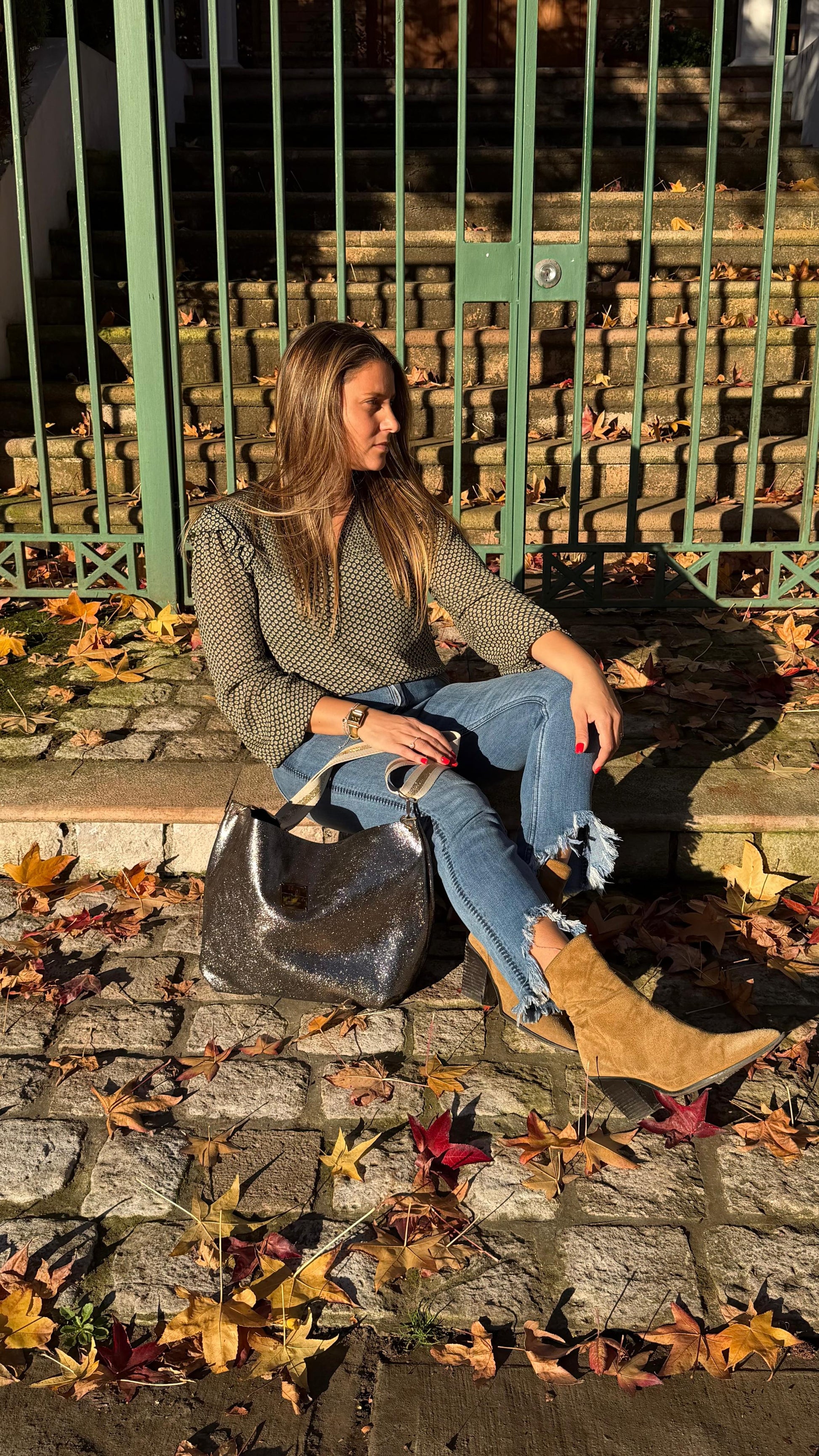 Cartera Tote Brillos · Noel Belén Indumentaria