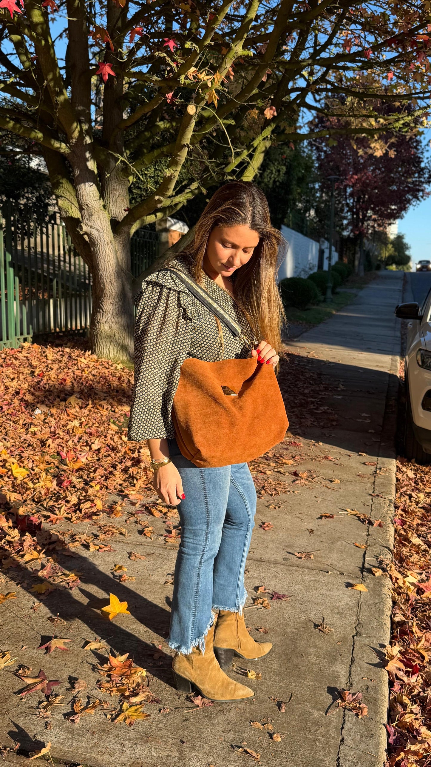 Cartera Tote Camel · Noel Belén Indumentaria